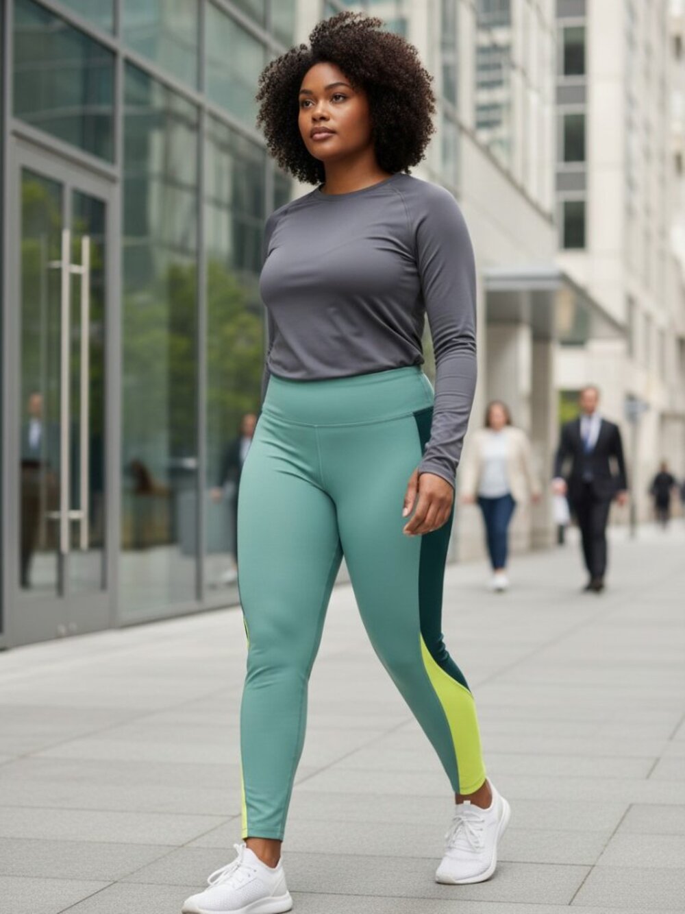 1012 WOMENS 4X TRI-COLOR LEGGINGS BY OLD NAVY ACTIVE